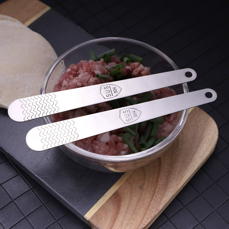Stainless steel dumplings spoon Picked a spoon of dumplings tool Kitchen stir filling stuffed bags and spoon with holes