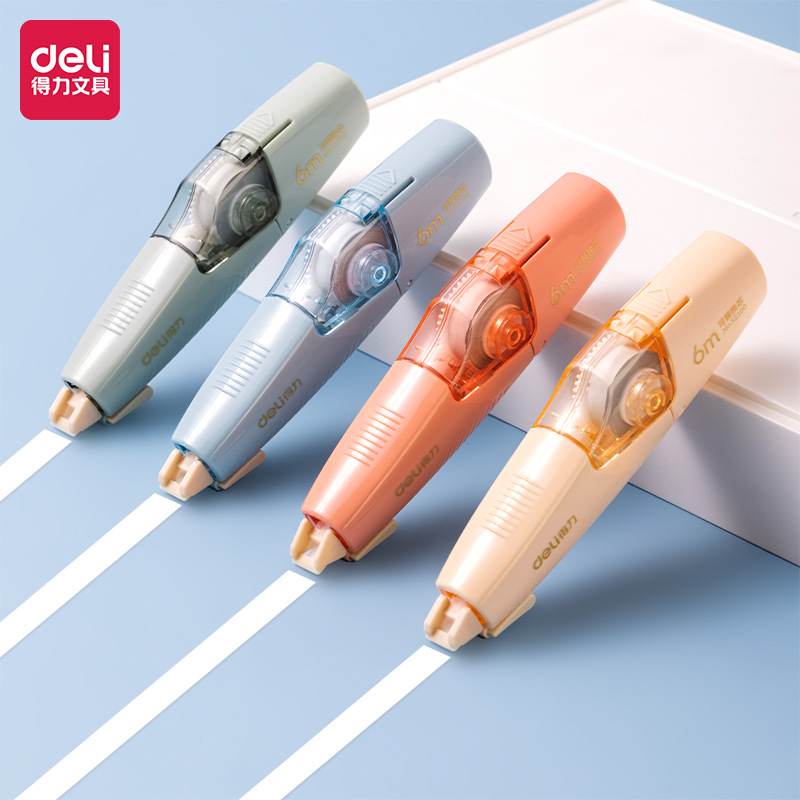 Deli Pen Correction Belt Set Replaceable Core Tip Protection Student Correction Belt6m Free Replacement Core