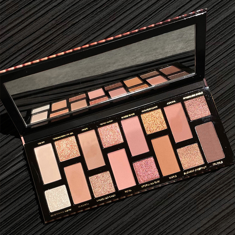 MYHO multifacético fiesta sombra de ojos de 16 colores color tierra perlado mate maquillaje para principiantes ins celebridades de Internet estudiantes del mismo estilo