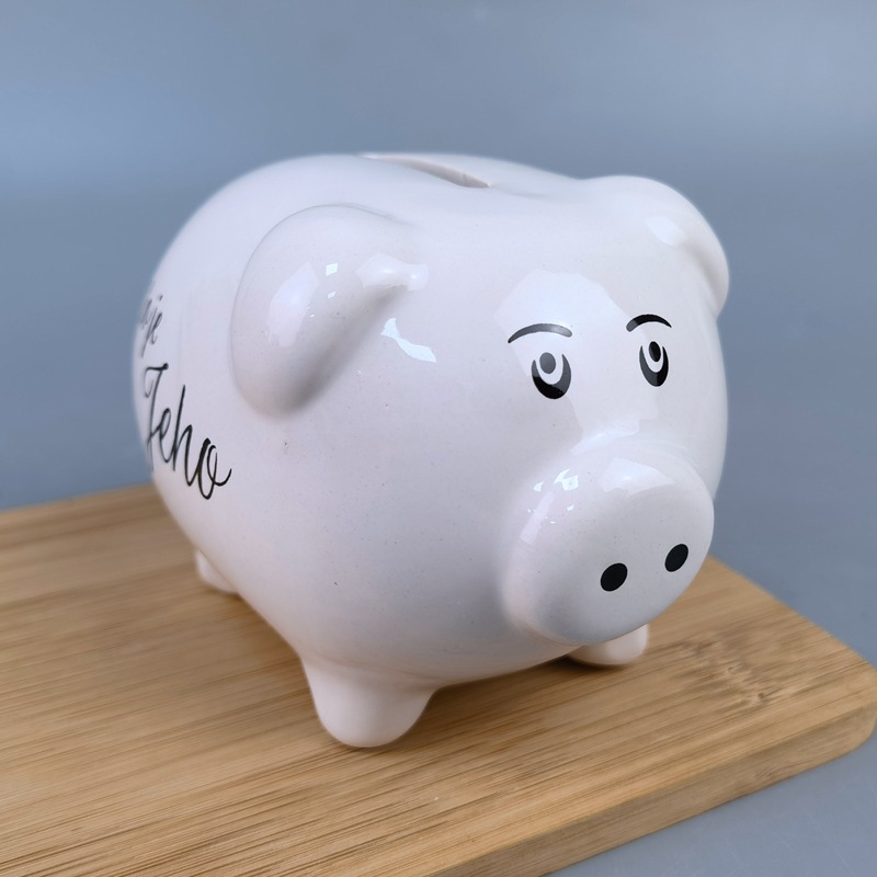 Lugar cuidadosamente seleccionado al por mayor linda alcancía de bebé exquisita alcancía de cerámica pequeña regalo creativo para niños