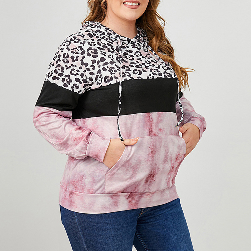 Casual Leopard Pocket Hoodies