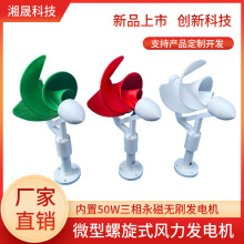 微型阿基米螺旋式风力发电机 50W  三相永磁无刷  直流输出