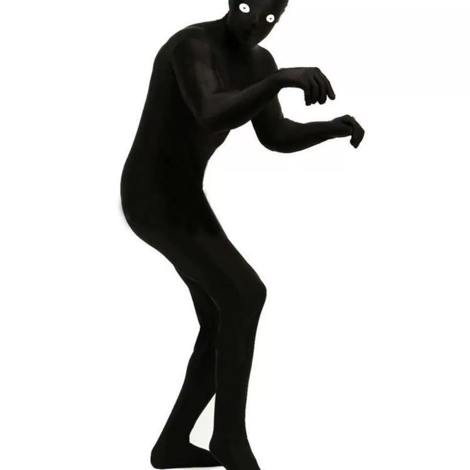 Комплект для ночного путешествия "Всё включено": чёрный костюм для косплея с открытыми глазами, невидимый боди для сценических выступлений, костюм чёрного человека Конана