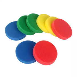 供应冲型高密度装饰彩色海绵垫 幼儿涂鸦彩色海绵柱 彩色木浆棉垫