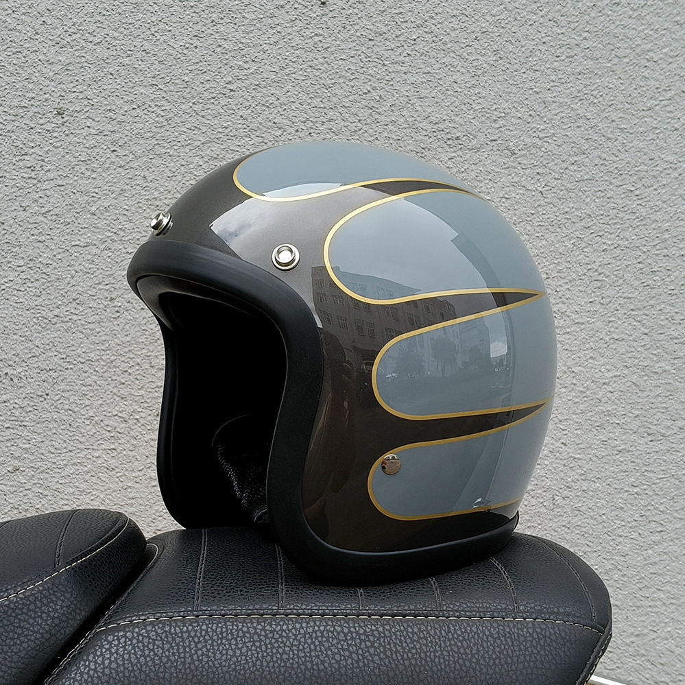 500TX Helmet Half, Motuoche Motosiklet kaskı (dəbilqə) - milky-white-flower-xxxxl