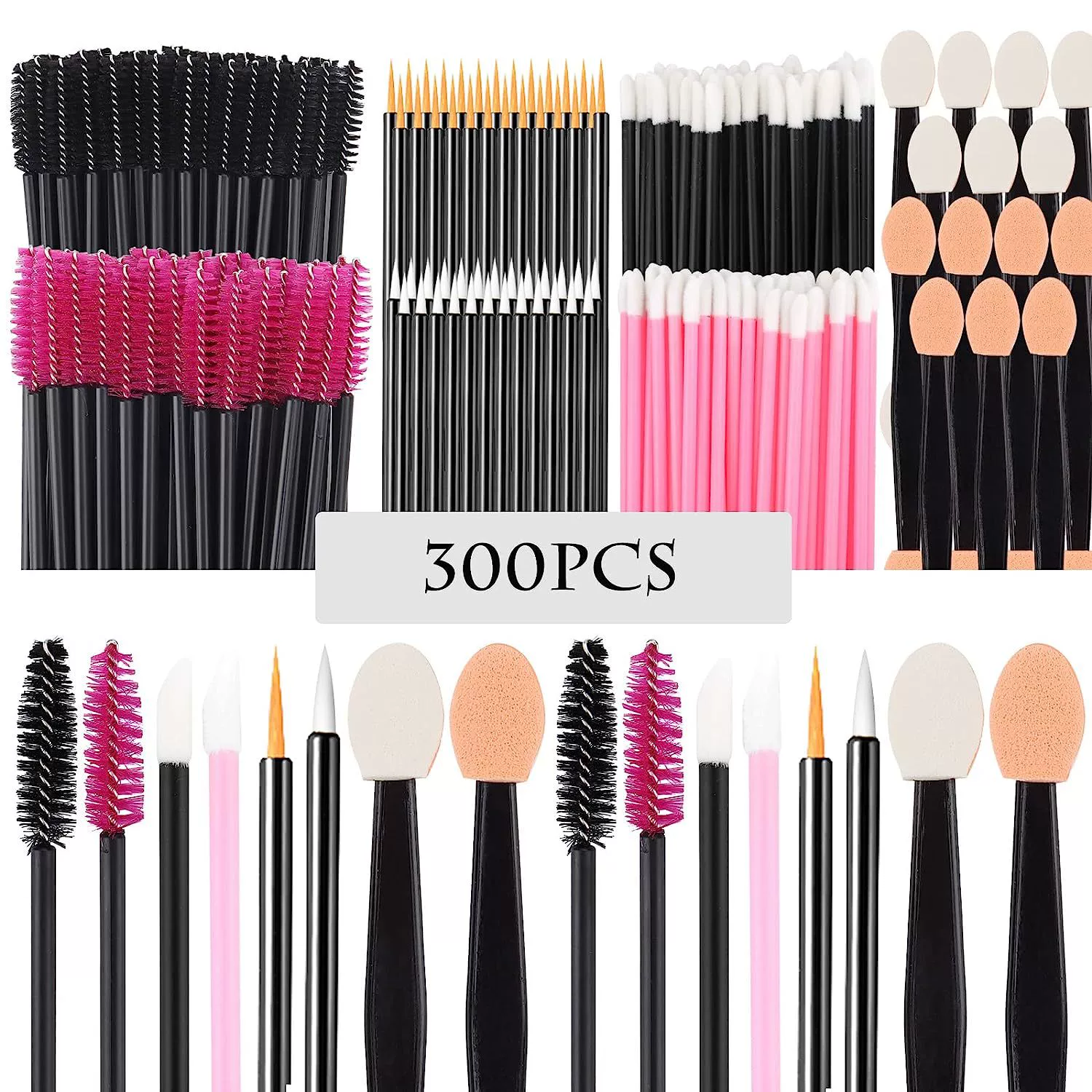 Disposable Eyelash Tool Set — Brushes, Triangular Sponges, Hairpins & Palette, Multi‑piece Kits