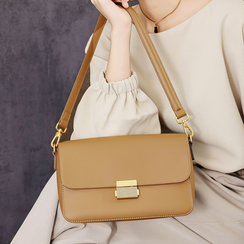 Echtes Leder Damen Schulter- Und Umhängetasche Hochwertiges Design_voghion.com
