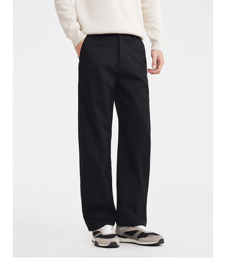 Quần âu nam mùa đông cotton lót lông cừu ấm áp — màu đen chi tiết 30