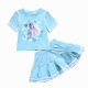 2024 Frozen Children's Wear New Girls' Skirt Breathable Cartoon Two-piece Set Season 2 Princess Aisha Dress