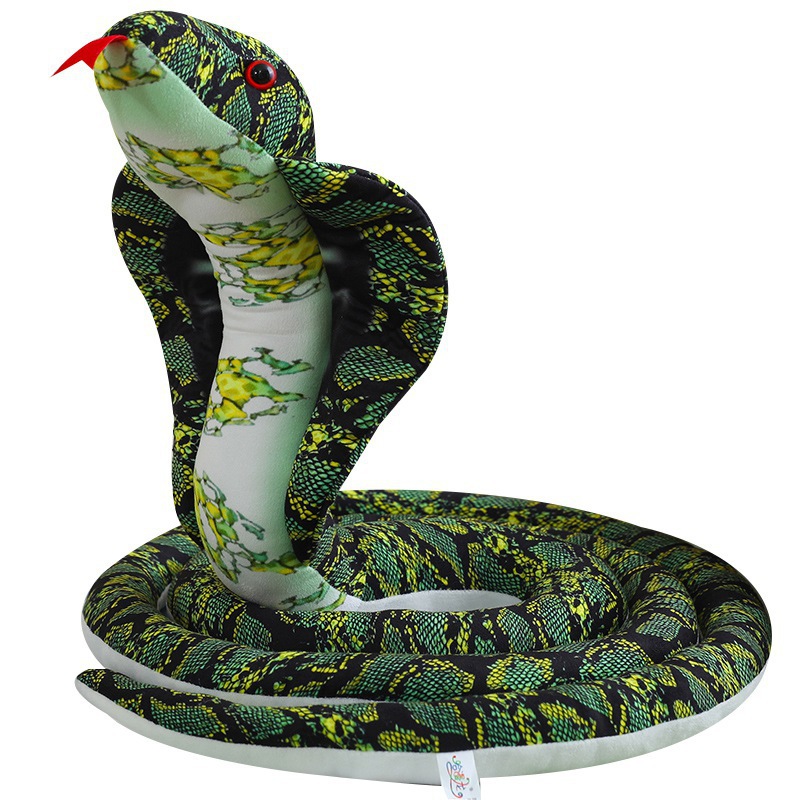 Simulación de muñecas de peluche serpiente cobra muñecas de serpiente falsa pequeña colgante hijo Tong Zodiac regalo de serpiente transfronterizo