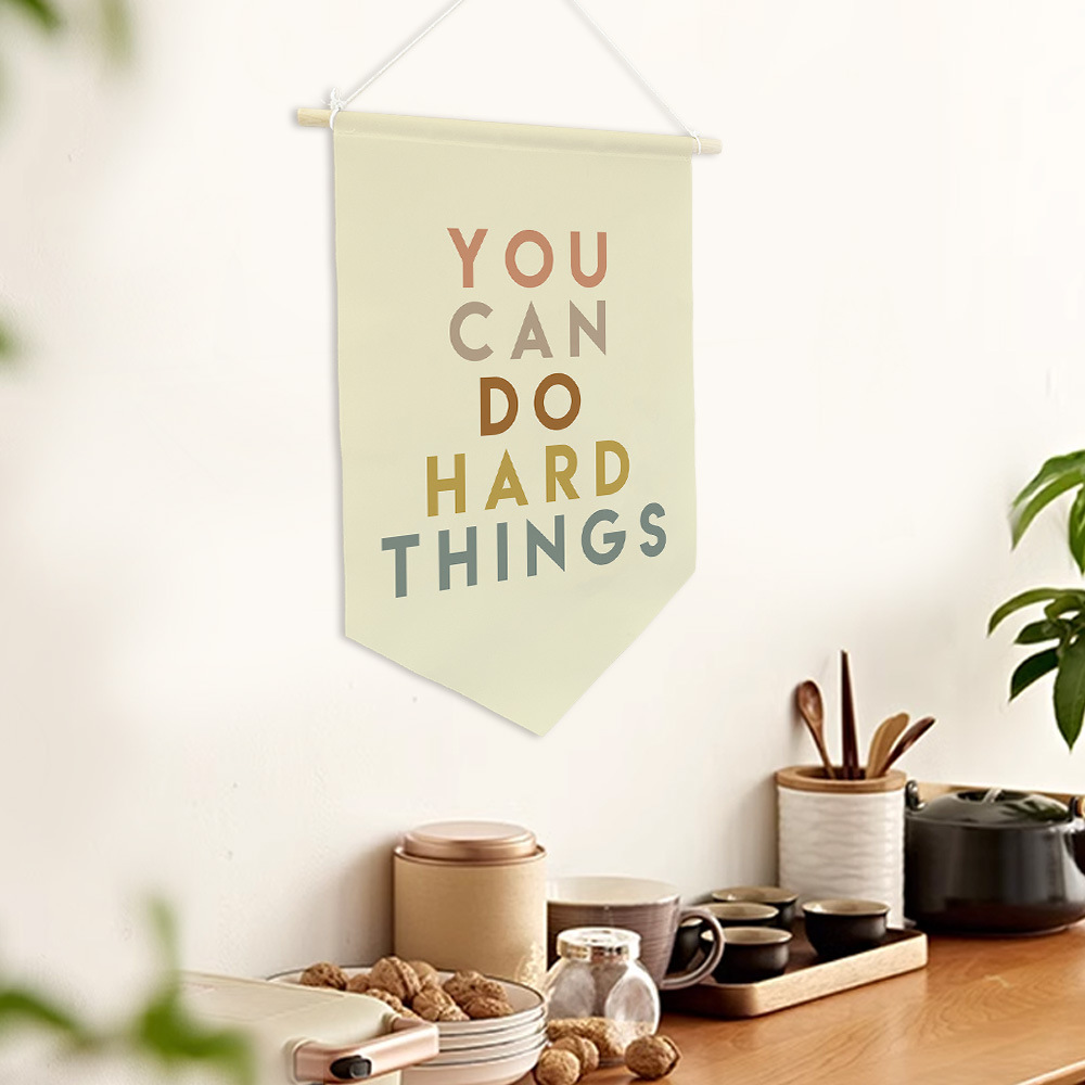 [YOU CAN DO HARD THINGS 装饰挂布旗帜 wall decoration banner]