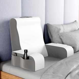 Wedge Reading Cushion Bedside Pillow with Arm Tv Reading Book Game Bedroom Cushion with Cushion Backrest