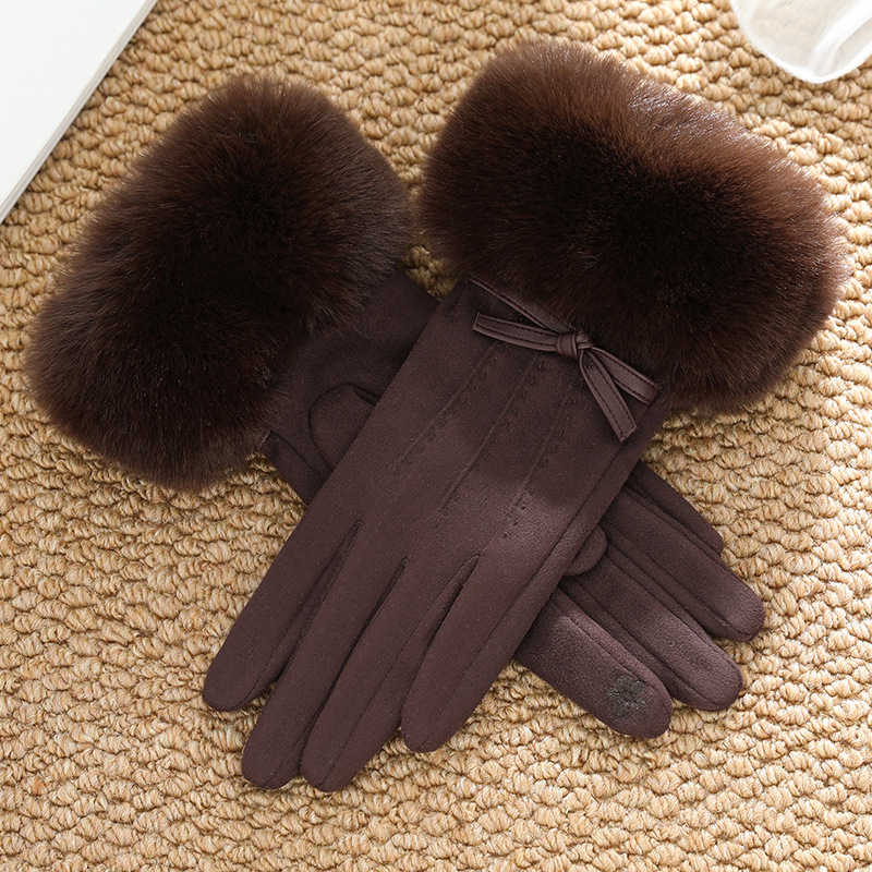 Guantes Térmicos de Felpa para Mujer de Poliéster Antideslizante, Pantalla táctil, Térmico para Ciclismo y Uso Exterior image 84