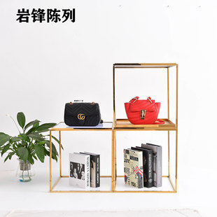 Stainless Steel Square Acrylic Window Display Stand Nakajima Display Stand Shoe Bag Display Stand Floor Display Stand