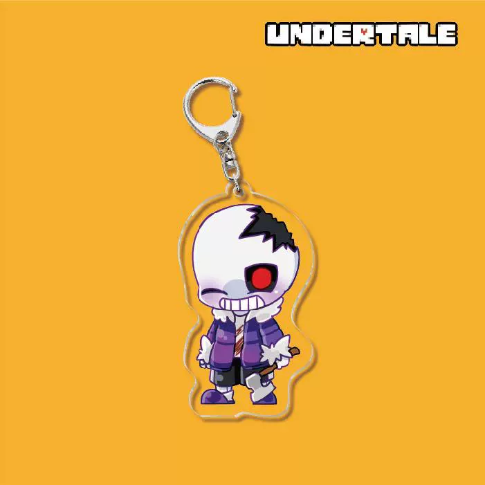Ключодержащий брелок Undertale Frisk & Sans, акриловая подвеска около 5,5 см, кольцо из металла