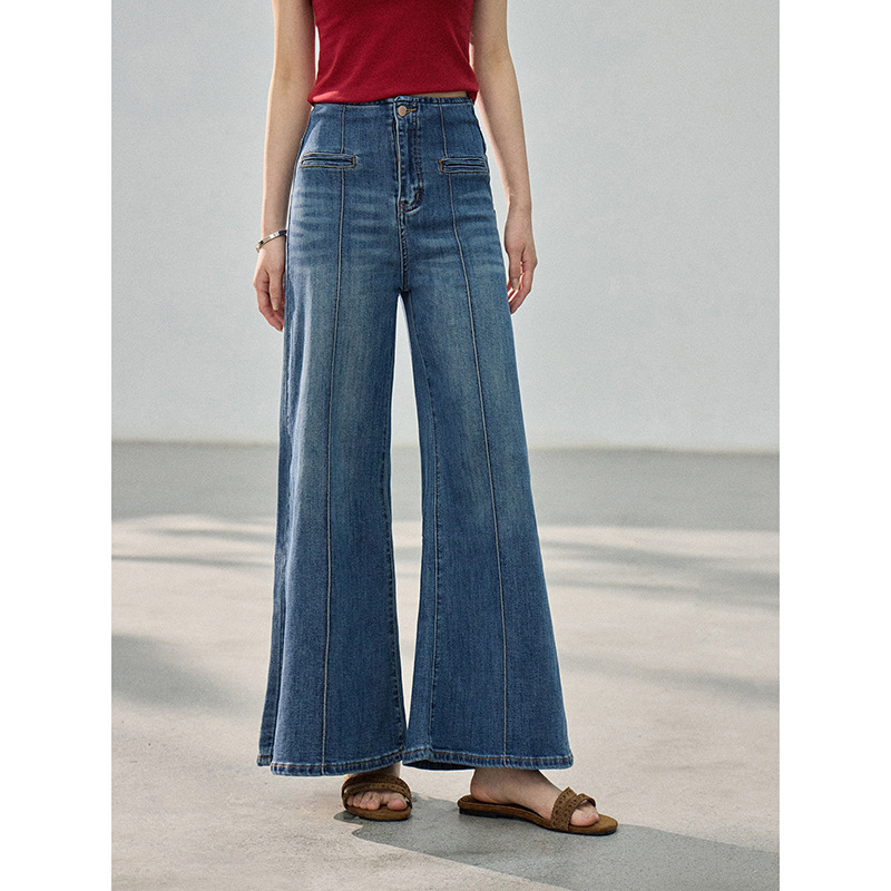【Geming】Korean-Style Retro Summer New High-Waisted Straight-Leg Designer Jeans Casual Pants Ag187 【Geming】Korean-Style Retro Summer New High-Waisted Straight-Leg Designer Jeans Casual Pants Ag187