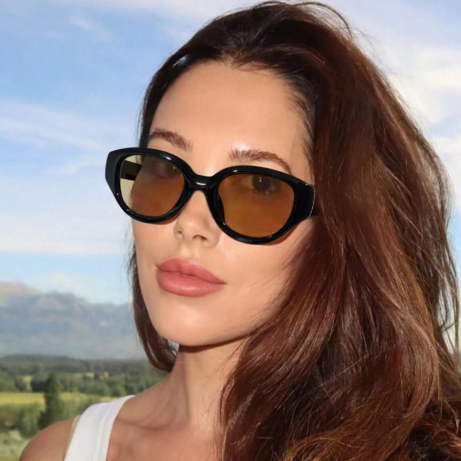 2024 nueva pequeña caja retro ojo de gato europeo y americano avanzado hip-hop moda gafas de sol al aire libre gafas de sol