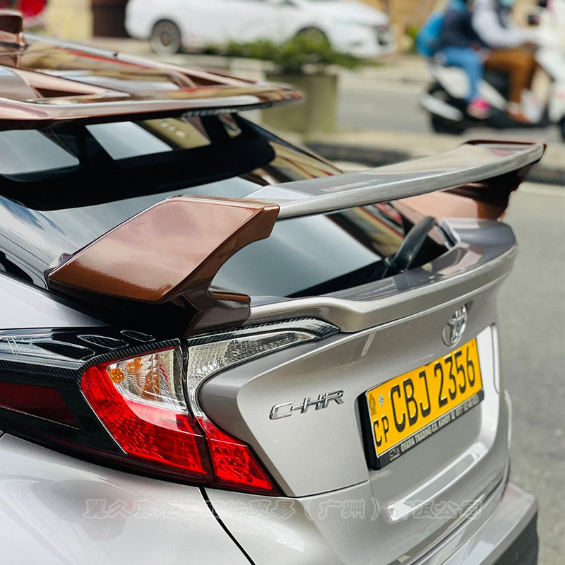 Suitable for 16-22 Toyota Yaris Modified Large Rear Wing Imported Chr Special Raised High Wing No-Drill Double-Layer Gt Wing