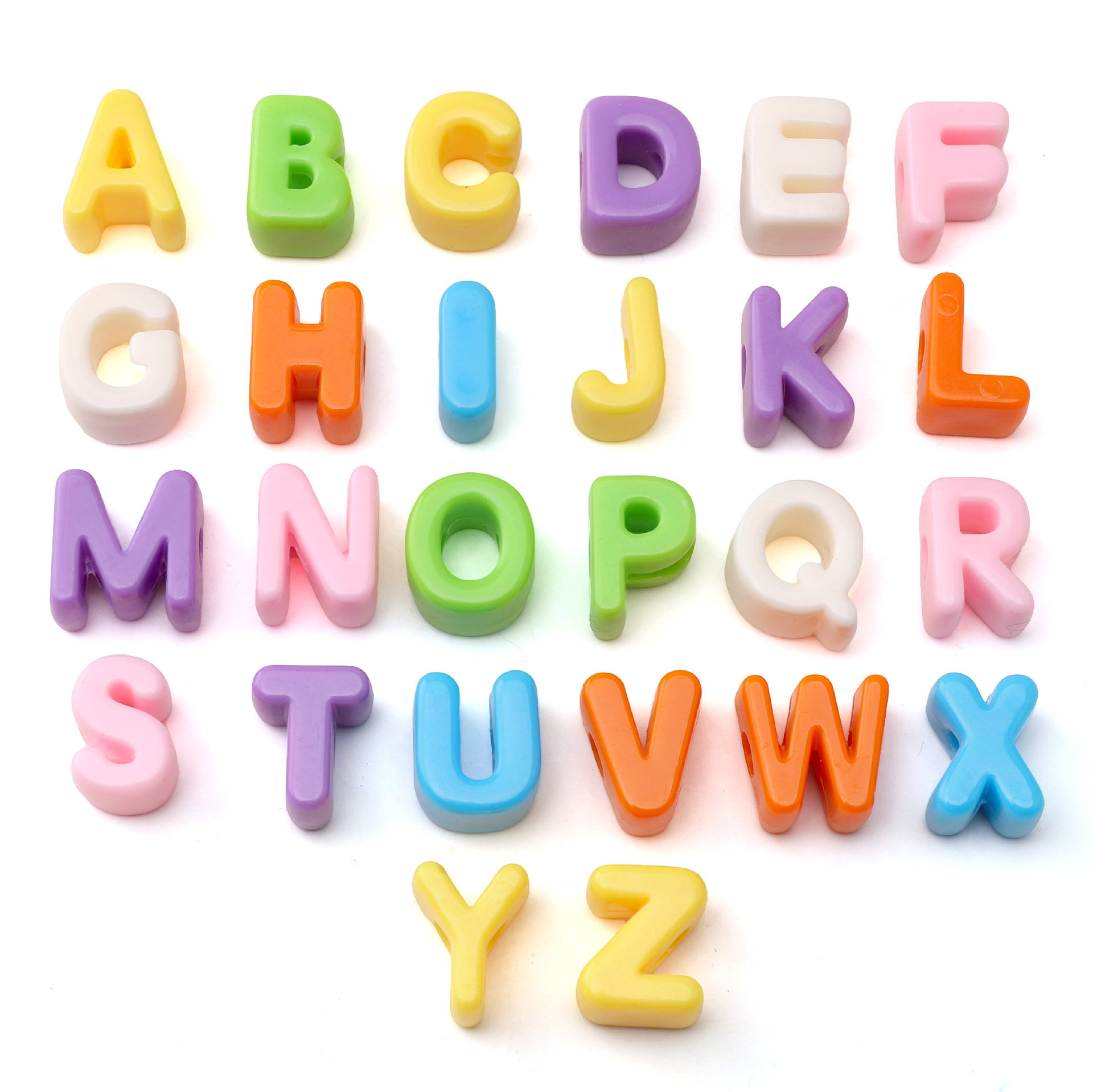 10個のアクリルの大きい穴のデジタルのアルファベットの玉の部品のdiyの手作りのブレスレットの携帯電話のチェーンの装飾品の部品