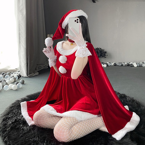 Cloak Little Red Riding Hood Girl Plays the Role of Rabbit Girl
