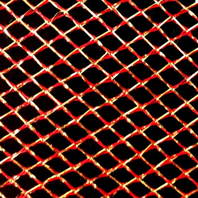 【现货供应】-圣诞节工艺品包装菱形单面四角网布 全涤纶经编网布