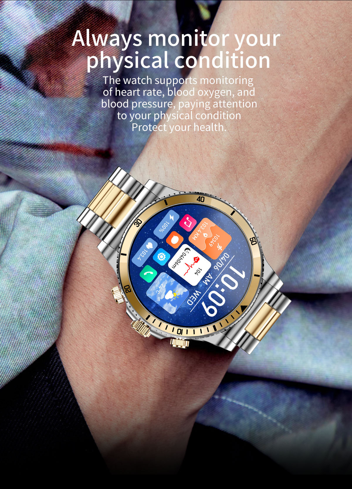 L67pro Smartwatch, Herzfrequenz und Blutdruck Bluetooth_voghion.com