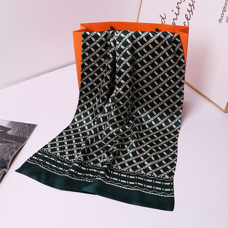 silk long double-sided scarf for leisure