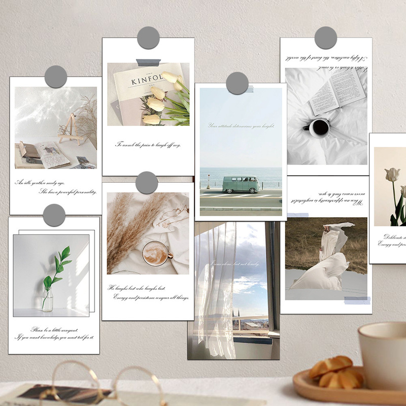 Qiyu 10-Piece Set of Floating Light Postcards, Decorative Cards, Wall Arrangement Art, Ins-Style Photo Frame Paintings, Gifts Qiyu 10-Piece Set of Floating Light Postcards, Decorative Cards, Wall Arrangement Art, Ins-Style Photo Frame Paintings, Gifts