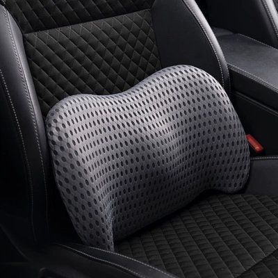 Waist support: driver's seat lumbar support, car - deep-gray-grid-derong-model