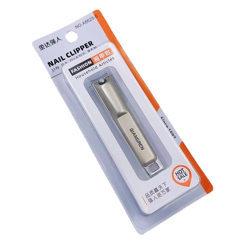 Strongman A6625-5 individually packaged nail clippers stainless steel large flat cut toe scissors gift nail clippers