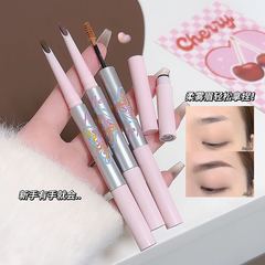 Hello ya霊動双頭染眉膏眉筆二合一顕色順滑野生眉は眉筆に酔いにくい