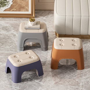High Appearance Value Thickened Small Stool Household Children's Small Shoe Changing Low Stool Living Room Coffee Table Plastic Dormitory Rental Room Stool