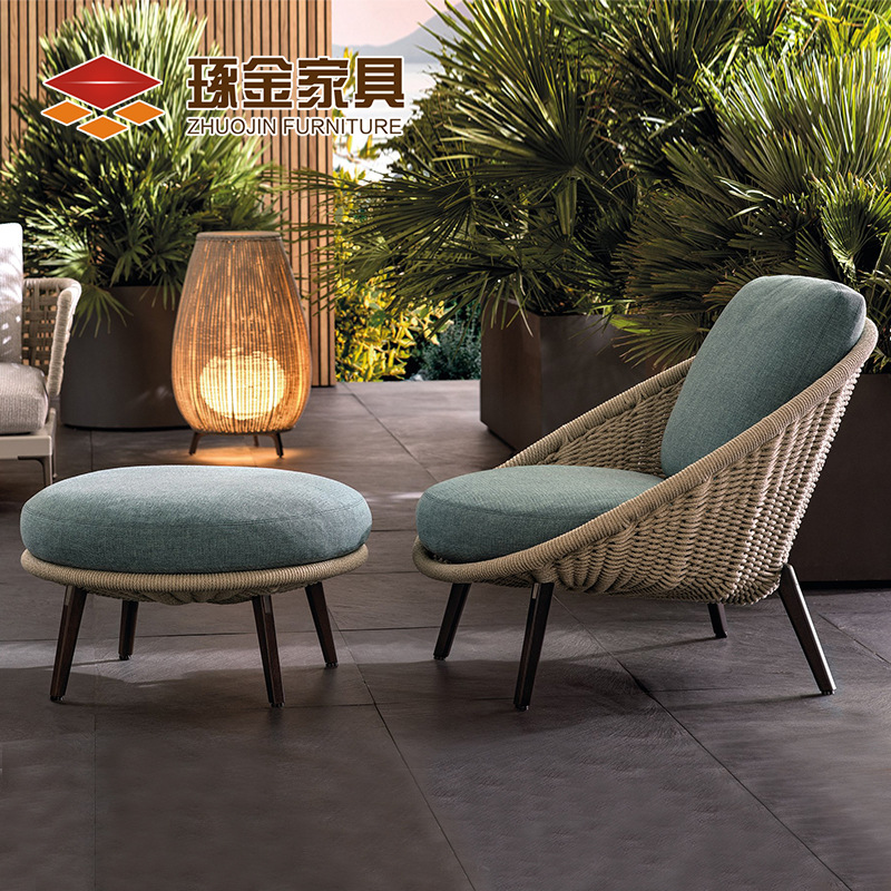 Outdoor rattan courtyard sofa living room leisure rattan chair hotel villa garden sun room room coffee table terrace furniture