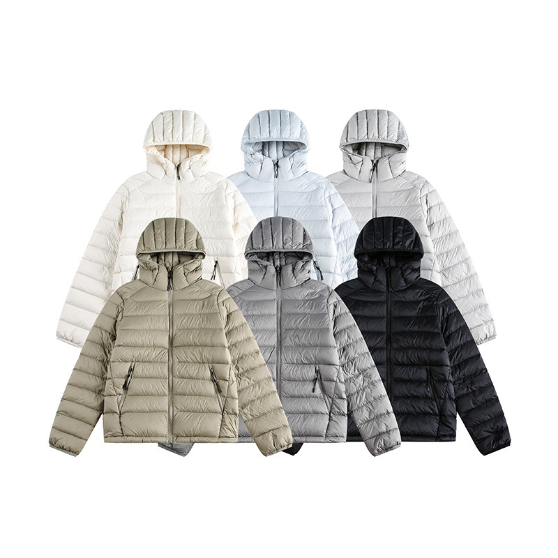 Mr. Song's Cross-Border 2025 Autumn and Winter New Model 90 White Duck down Ribbed Hooded down Jacket Thick down Warm Coat for Men