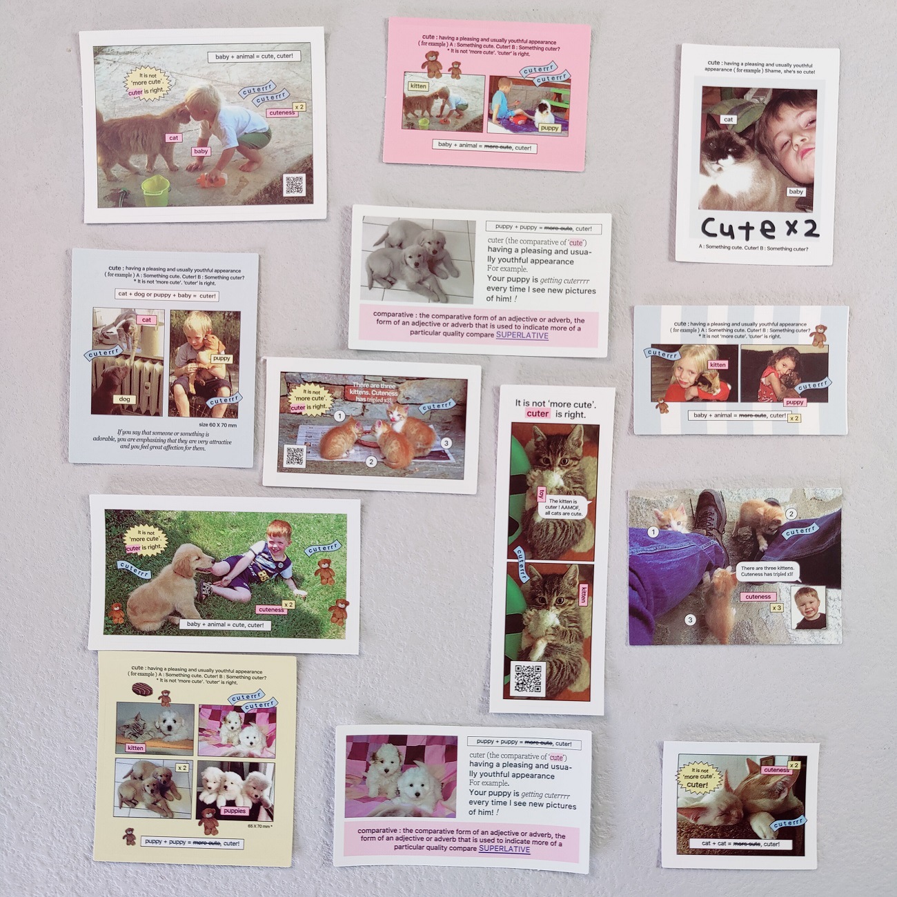 1 Stück Brief Hund Katze Schule Gemischte Materialien Süß Aufkleber display picture 4