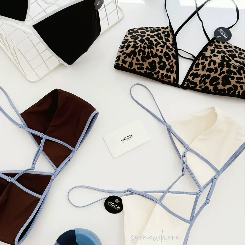 Underwear от WCCN Design, набор, минималистичный бюстгальтер, американский стиль, красивая спина