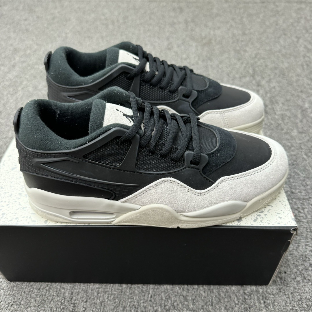 Putian estilo caliente aj4 RM marca compartida baja suela gruesa negra y amarilla aumento hombres y mujeres retro campus pareja zapatos deportivos comercio exterior