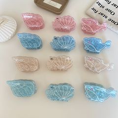 新款海洋系列贝壳发抓鲨鱼简约醋酸发夹个性气质后脑勺鲨鱼夹发饰