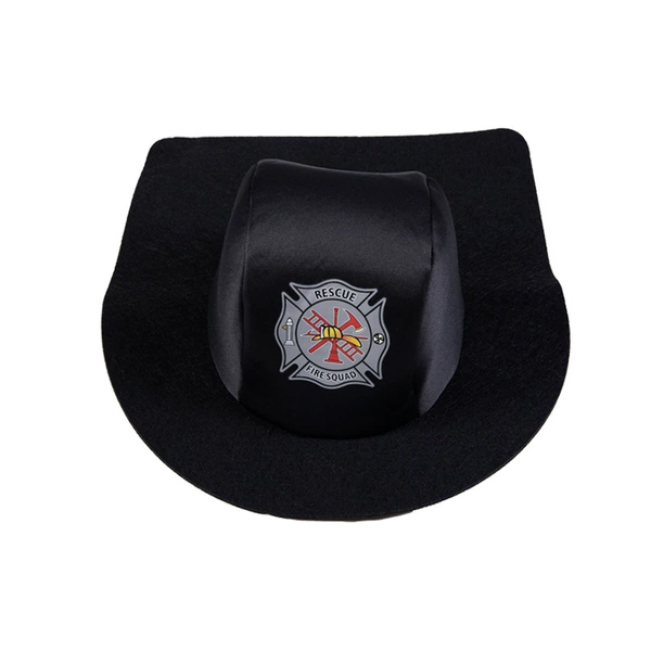 Black cloth fire hat