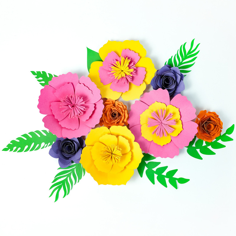 Creative DIY three-dimensional origami flower festival party set decoration ornaments creative art paper flower Halloween flowers