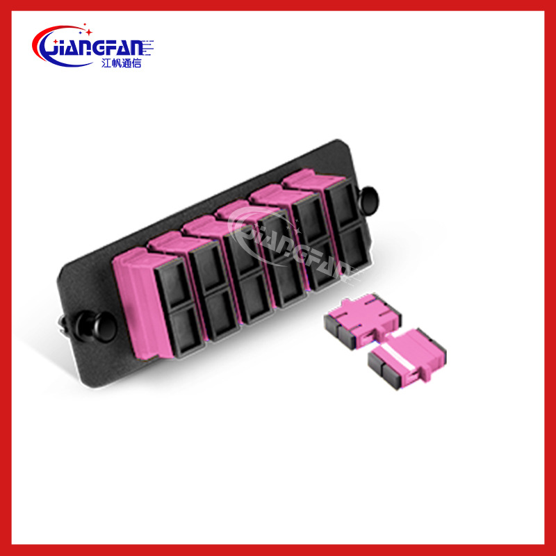 厂家直销SC双工光纤适配器金属面板 法兰双层接线板单元模块挡板