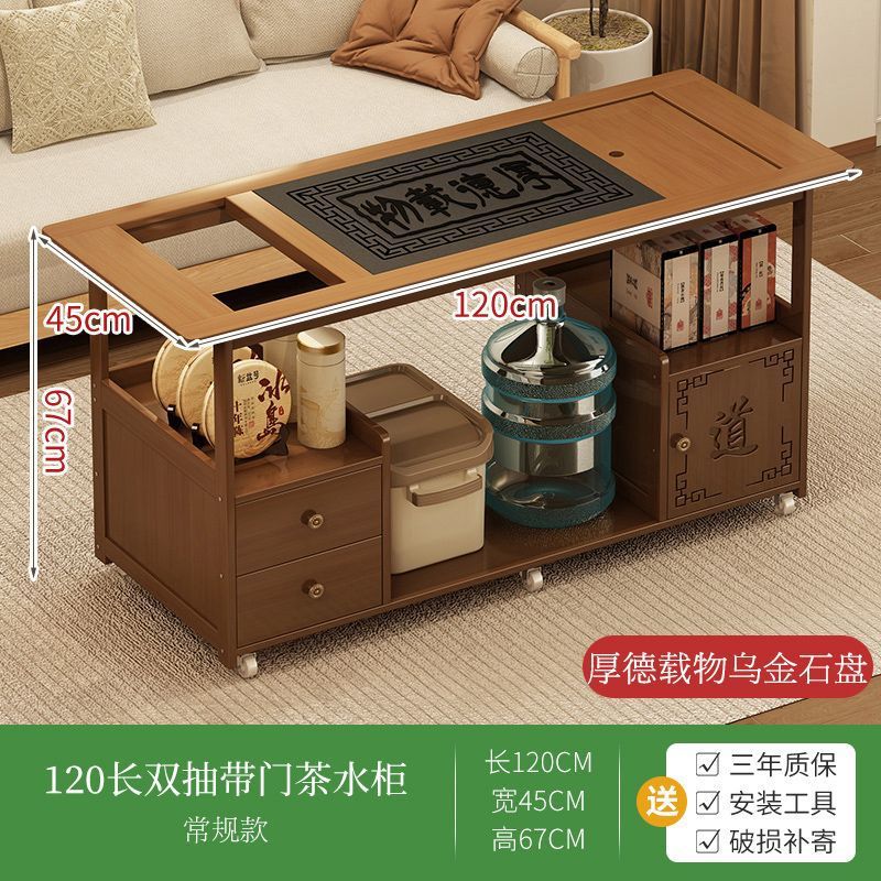 Mesa de té móvil pequeña mesa de té doméstica hervidor de agua integral gabinete de té coche de té mesa de té sofá set de té