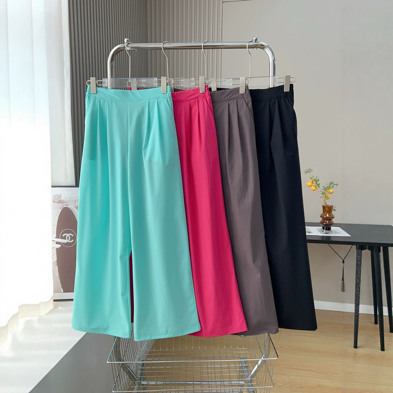 2018 DiJia quick-dry jogging pants for women, summer thin lightweight high-waisted dad-style carrot harem wide-leg pants