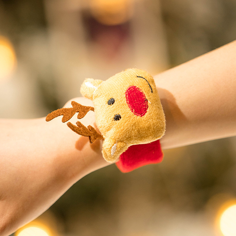 Anillo de Navidad transfronterizo, pulsera luminosa, regalo pequeño, accesorios de jardín de infantes para niños adultos, con luz, anillo de palmaditas
