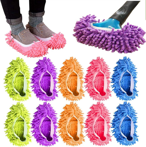 Mop slippers, lazy shoe covers, mop mops, housework, removable and washable, silent slippers set, floor wiping slippers