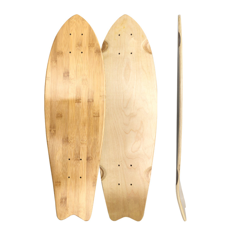 Four-wheel skateboard Northeast maple fish board top Chinese maple…