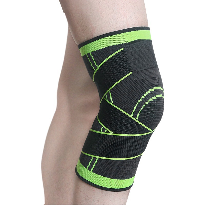 Sports pressurized knitted knee pads running and cycling basketball breathable strap knee pads Outdoor Fitness Mountaineering knee pads cross-border