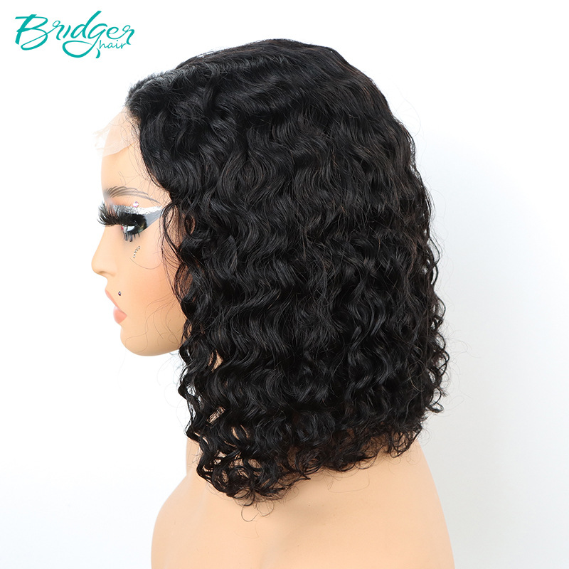 Parrucche di capelli veri WaterWave in capelli umani con doppia testa disegnata 4*4_voghion.com