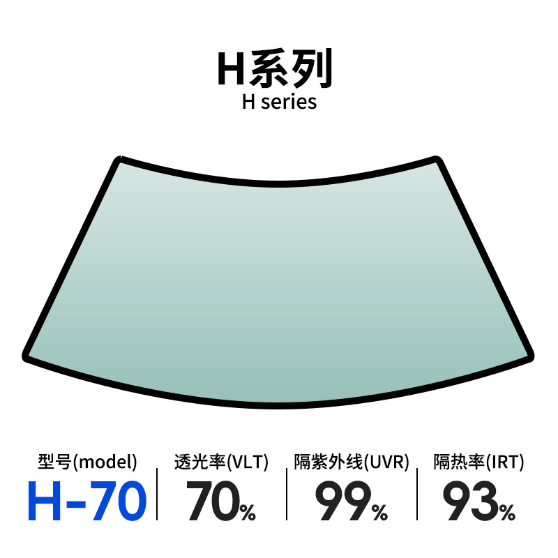 Automobile glass film explosion-proof sunscreen high heat insulation solar film solid color double-layer magnetron thermal reflective film factory direct sales
