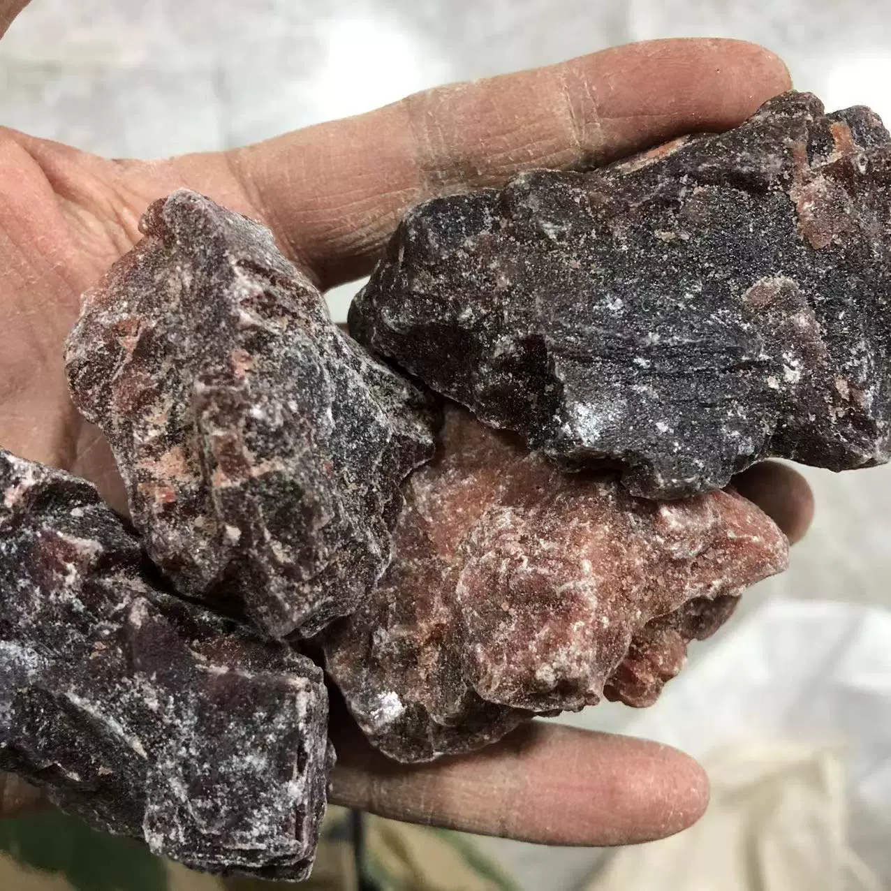 徽信远天然药材紫硇砂紫卤砂紫色石盐紫硇硇砂紫硇砂粉藏脑砂